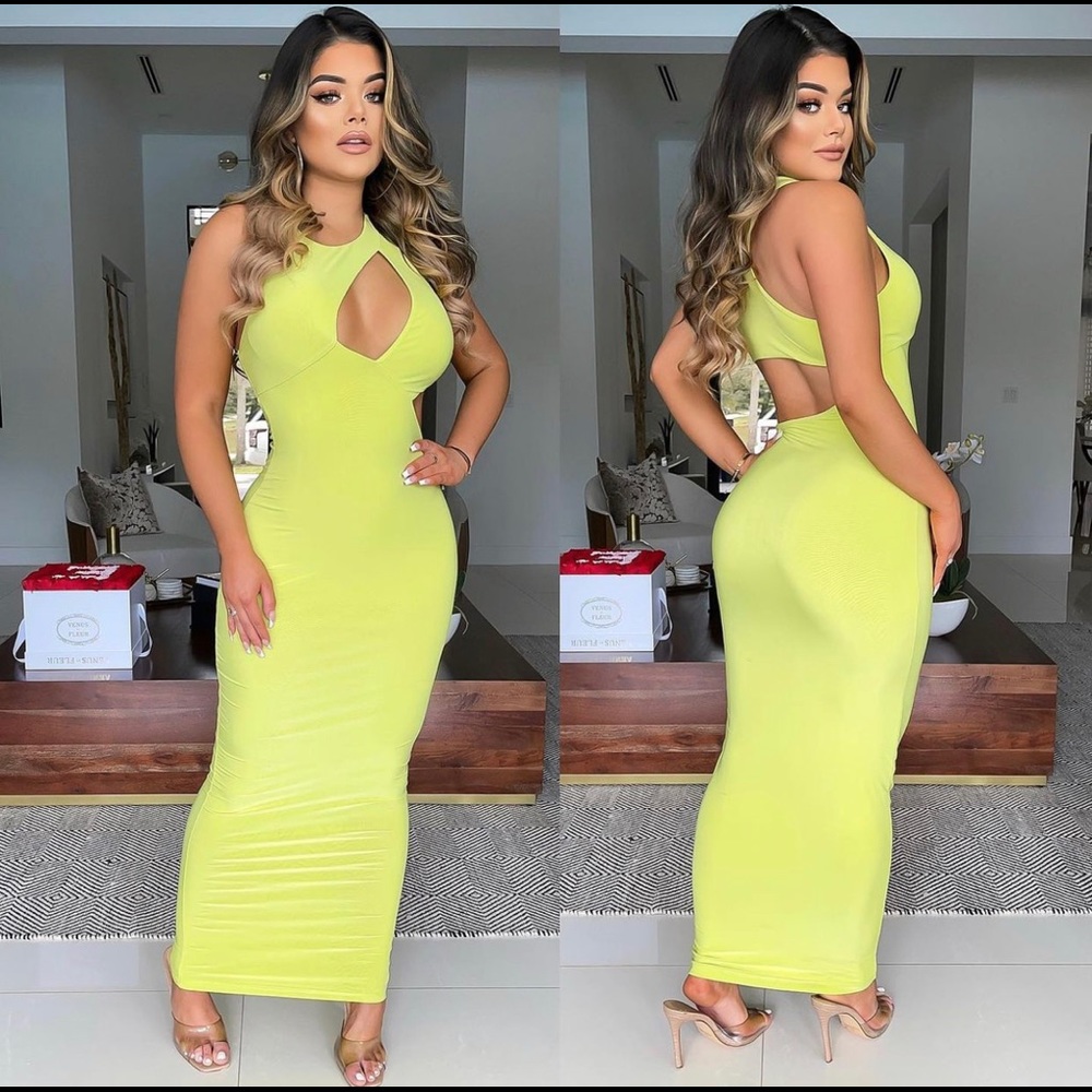 Chartreuse Maxi Dress